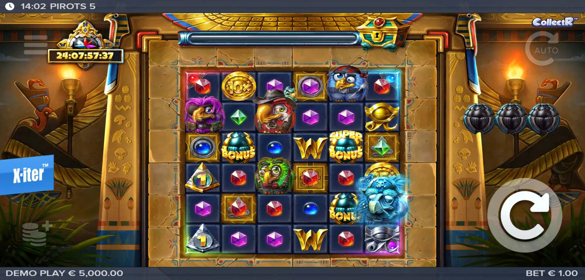 Pirots 5 Lottomatica slot con meccanica CollectR e griglia espandibile